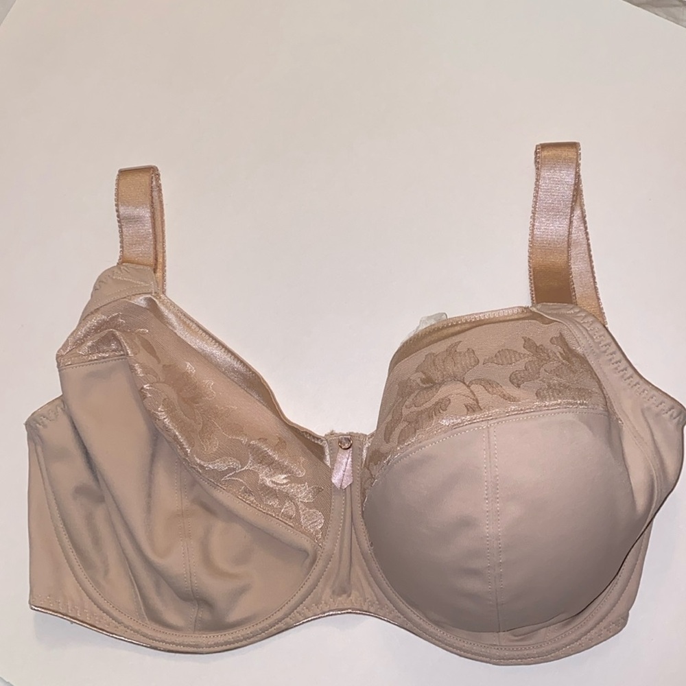 30M Fantasie VGUC* Underwire Wide Straps Illusion Nude Bra UK 30J Bow FL2982NAE